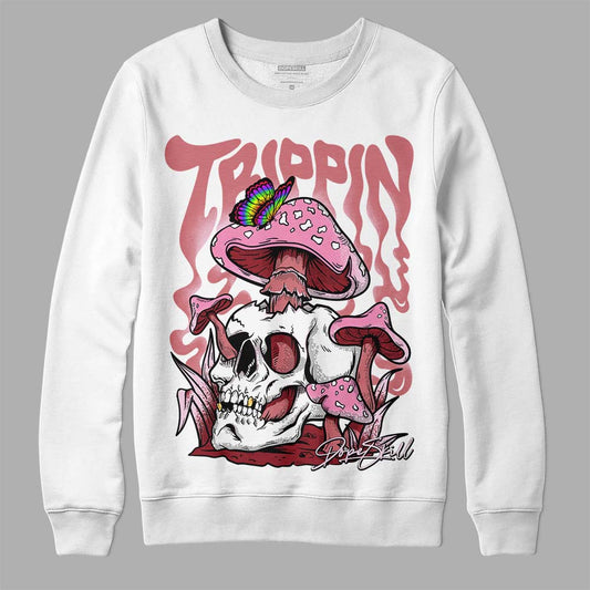 Valentine's Day Collection DopeSkill Sweatshirt Trippin Graphic Streetwear - White 