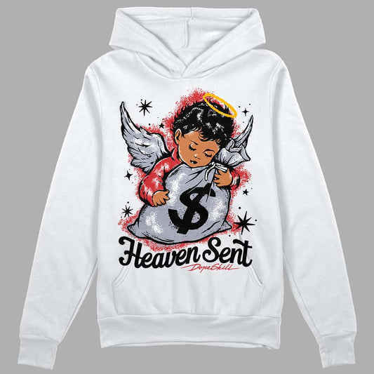 Jordan 4 “Bred Reimagined” DopeSkill Hoodie Sweatshirt Heaven Sent Graphic Streetwear - White