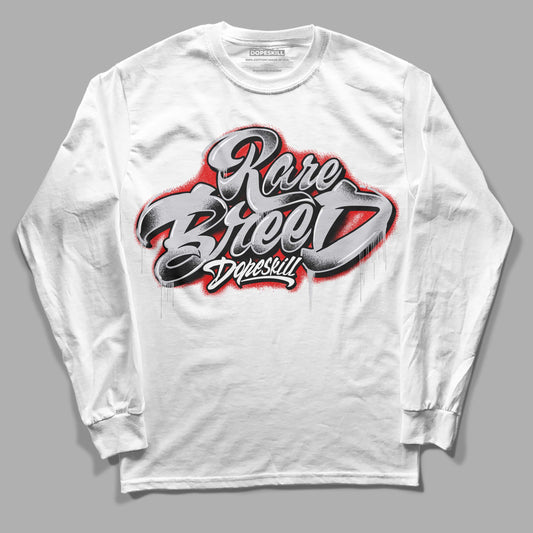 Jordan 2 Retro "Black Cement" DopeSkill Long Sleeve T-Shirt Rare Breed Type Graphic Streetwear - White