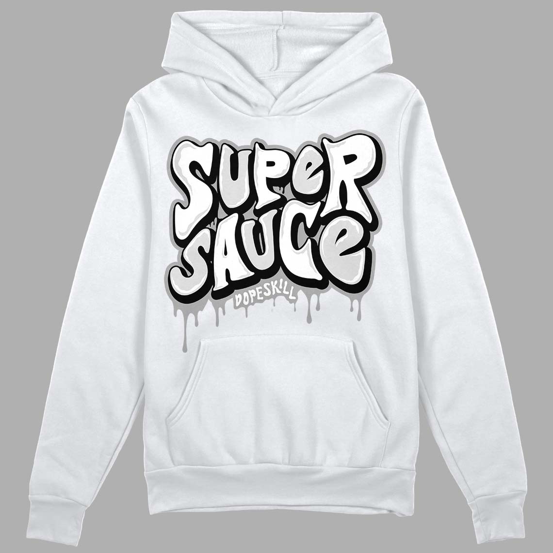 Dunk Low ‘Pure Platinum’ DopeSkill Hoodie Sweatshirt Super Sauce Graphic Streetwear - White