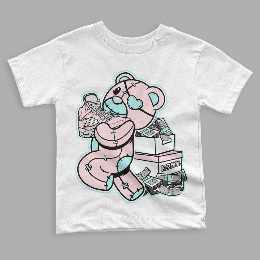 Jordan 5 Easter DopeSkill Toddler Kids T-shirt Bear Steals Sneaker Graphic Streetwear - White