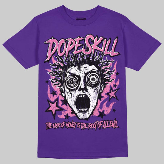 PURPLE Sneakers DopeSkill T-Shirt Root of Evil Graphic Streetwear - Purple