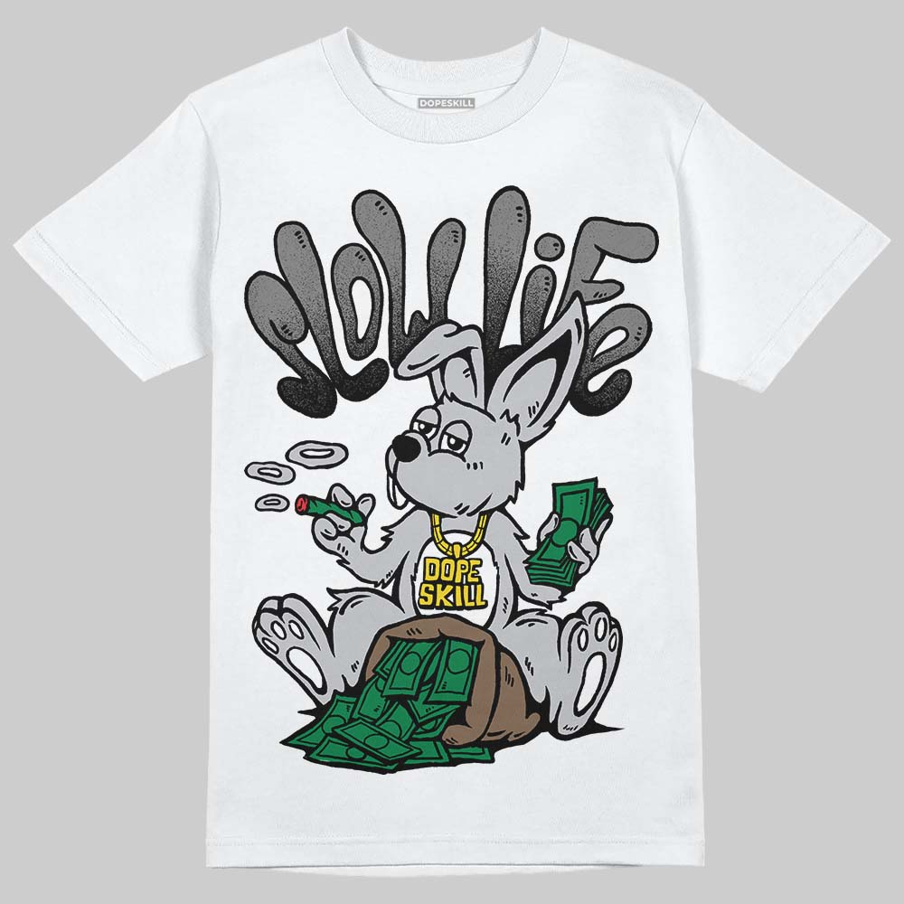 Grey Sneakers DopeSkill T-Shirt Slow Life Graphic Streetwear - White 