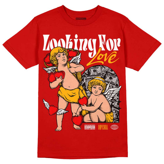 Red Sneakers DopeSkill Red T-shirt Looking For Love Graphic Streetwear