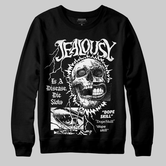 Black and White Sneakers DopeSkill Sweatshirt Jealousy Graphic Streetwear - Black
