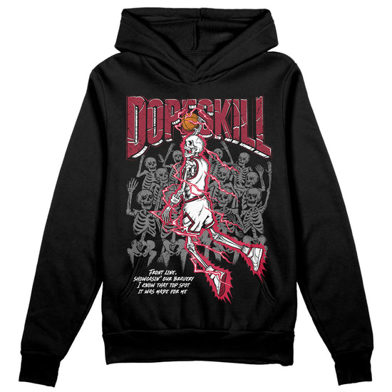 Jordan 1 Retro High '85 OG Metallic Burgundy DopeSkill Hoodie Sweatshirt Thunder Dunk Graphic Streetwear - Black