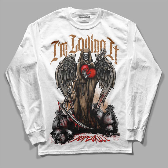 Jordan 3 Retro Palomino DopeSkill Long Sleeve T-Shirt New I'm Loving It Graphic Streetwear - White