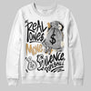 Jordan 5 Retro Reverse Metallic DopeSkill Sweatshirt Real Ones Move In Silence Graphic Streetwear - White