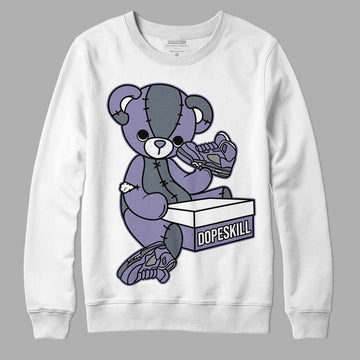 Jordan 5 Retro Low Indigo Haze DopeSkill Sweatshirt Sneakerhead BEAR Graphic Streetwear - White