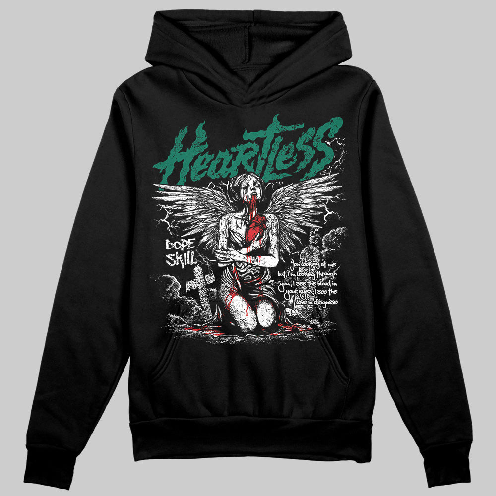 Jordan 4 Retro Oxidized Green DopeSkill Hoodie Sweatshirt Heartless Graphic Streetwear - Black