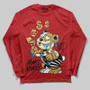 Red Sneakers DopeSkill Long Sleeve T-Shirt Make Money Graphic Streetwear - Red