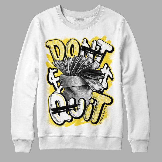 Jordan 11 Low 'Yellow Snakeskin' DopeSkill Sweatshirt Don't Quit Graphic Streetwear - White