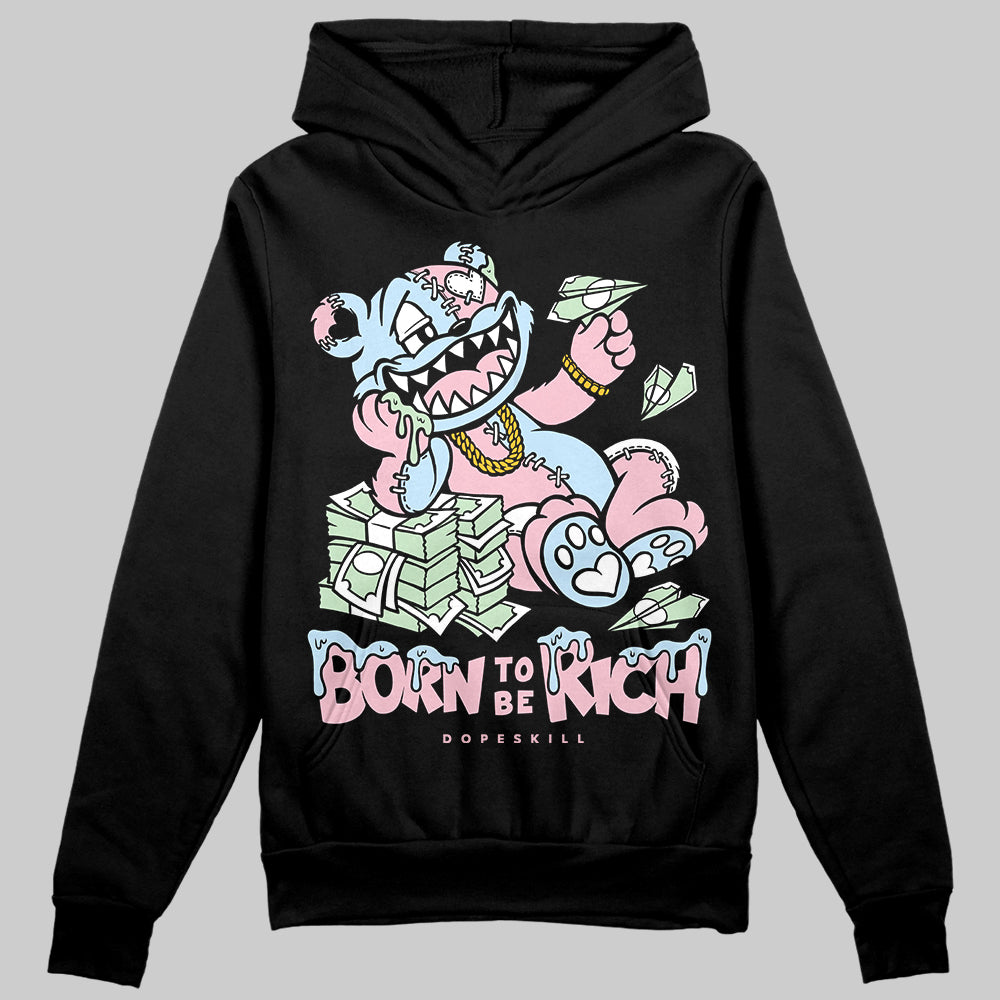 Jordan 4 Retro Valentine's Day (2026) (GS) DopeSkill Hoodie Sweatshirt Born To Be Rich Graphic Streetwear - black