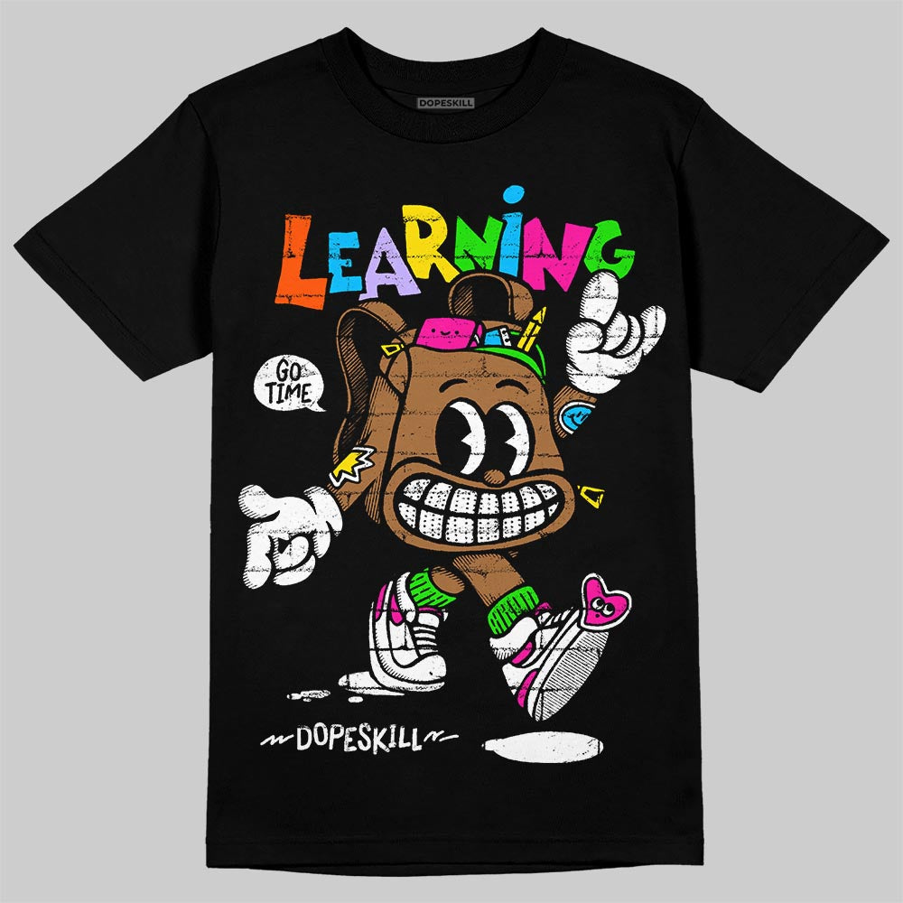 Black and White Sneakers DopeSkill T-Shirt Learning Graphic Streetwear - black 