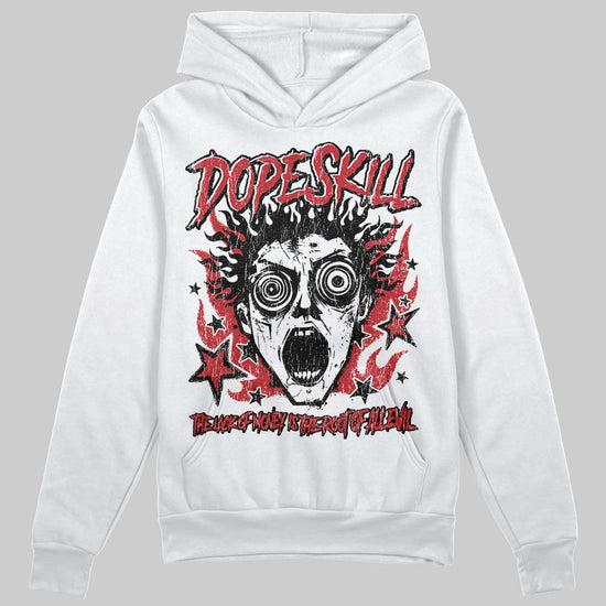 Jordan 4 “Flight Club” DopeSkill Hoodie Sweatshirt Root of Evil Graphic Streetwear - White