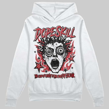 Jordan 4 “Flight Club” DopeSkill Hoodie Sweatshirt Root of Evil Graphic Streetwear - White