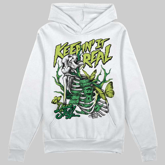 Green Sneakers DopeSkill Hoodie Sweatshirt Keepin' It Real Graphic Streetwear - White