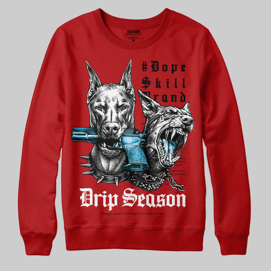 Red Sneakers DopeSkill Sweatshirt New Drip Season Graphic Streetwear - Red