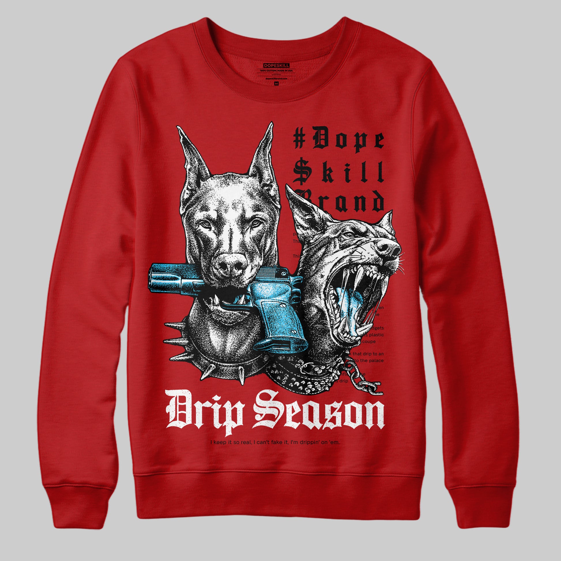 Red Sneakers DopeSkill Sweatshirt New Drip Season Graphic Streetwear - Red