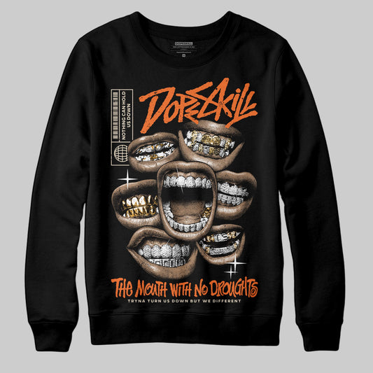 Jordan 3 “Starfish” DopeSkill Sweatshirt The Mouth With No Droughts Graphic Streetwear - Black