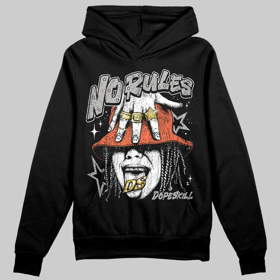 Grey Sneakers DopeSkill Hoodie No Rules Graphic Streetwear - Black