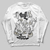 Jordan 5 Retro Reverse Metallic DopeSkill Long Sleeve T-Shirt Real Y2K Players Graphic Streetwear - White