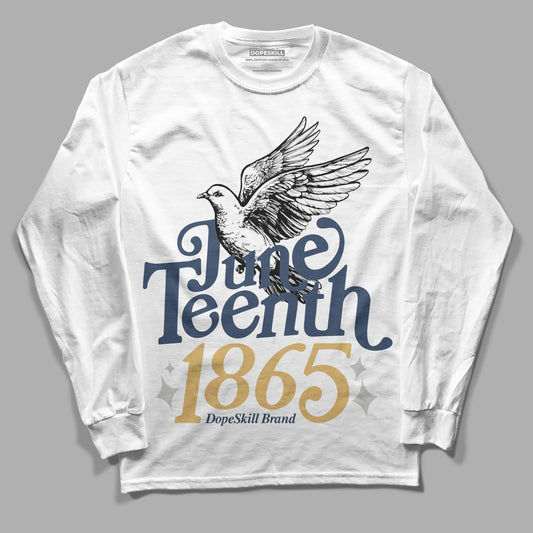 A Ma Maniere x Jordan 5 Dawn “Photon Dust” DopeSkill Long Sleeve T-Shirt Juneteenth 1865 Graphic Streetwear - White