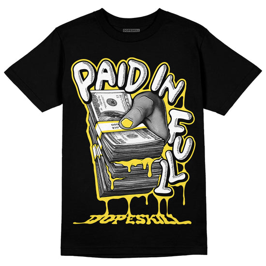 Jordan 11 Low 'Yellow Snakeskin' DopeSkill T-Shirt Paid In Full Graphic Streetwear  - White 