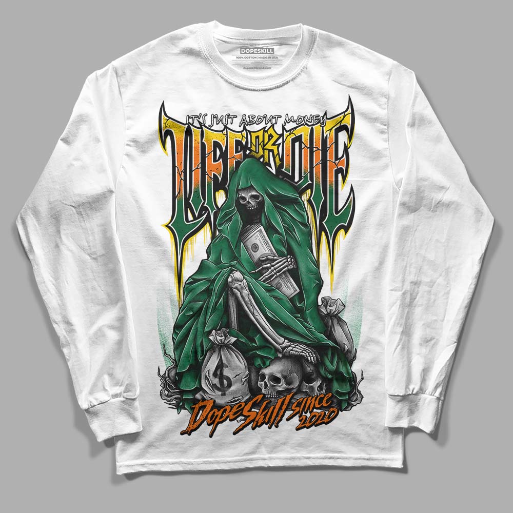 Green Sneakers DopeSkill Long Sleeve T-Shirt Life or Die Graphic Streetwear - White