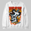 Black and White Sneakers DopeSkill Sweatshirt Drip or Die Graphic Streetwear - White 