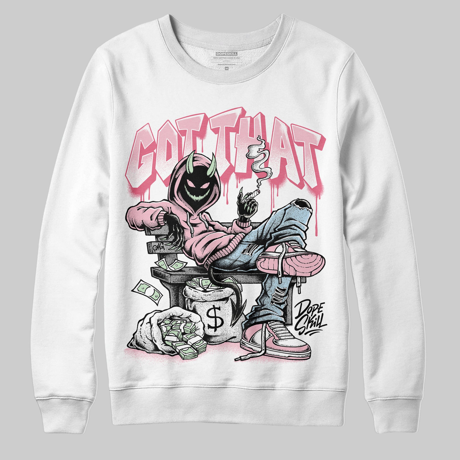 Jordan 4 Retro Valentine's Day (2026) (GS) DopeSkill Sweatshirt Got That Graphic Streetwear - White