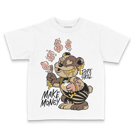 TAN Sneakers DopeSkill Toddler Kids T-shirt Make Money Graphic Streetwear - White 