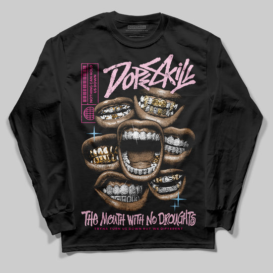 Jordan 6 “Doernbecher” DopeSkill Long Sleeve T-Shirt The Mouth With No Droughts Graphic Streetwear - Black