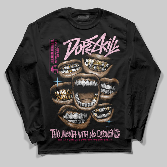 Jordan 6 “Doernbecher” DopeSkill Long Sleeve T-Shirt The Mouth With No Droughts Graphic Streetwear - Black