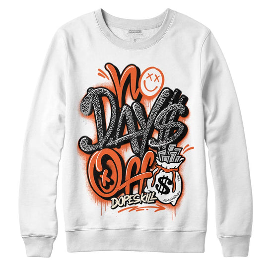 Jordan 3 Georgia Peach DopeSkill Sweatshirt No Days Off Graphic Streetwear - White