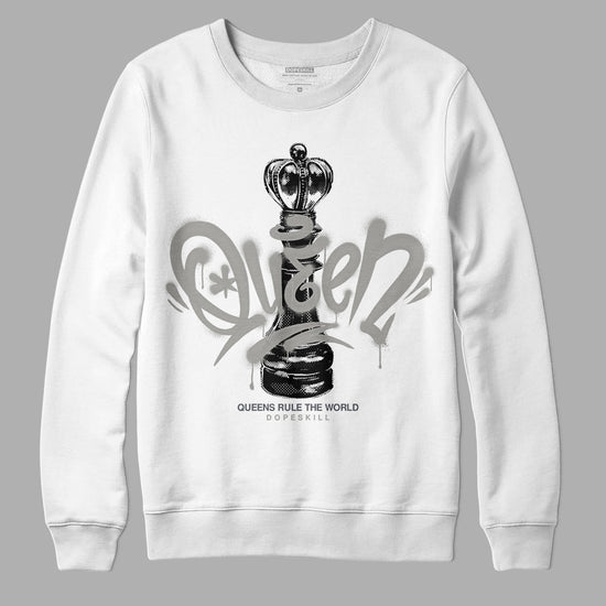 Jordan 6 Retro Cool Grey DopeSkill Sweatshirt Queen Chess Graphic Streetwear - White