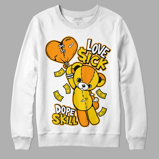 Jordan 6 “Yellow Ochre” DopeSkill Sweatshirt Love Sick Graphic Streetwear - White