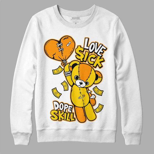 Jordan 6 “Yellow Ochre” DopeSkill Sweatshirt Love Sick Graphic Streetwear - White