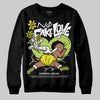 Jordan 13 Retro Bright Cactus DopeSkill Sweatshirt No Fake Love Graphic Streetwear - Black