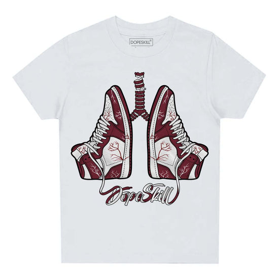 Jordan 1 Retro High OG “Team Red” DopeSkill Toddler Kids T-shirt Breathe Graphic Streetwear - White