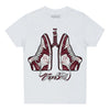 Jordan 1 Retro High OG “Team Red” DopeSkill Toddler Kids T-shirt Breathe Graphic Streetwear - White