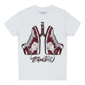 Jordan 1 Retro High OG “Team Red” DopeSkill Toddler Kids T-shirt Breathe Graphic Streetwear - White