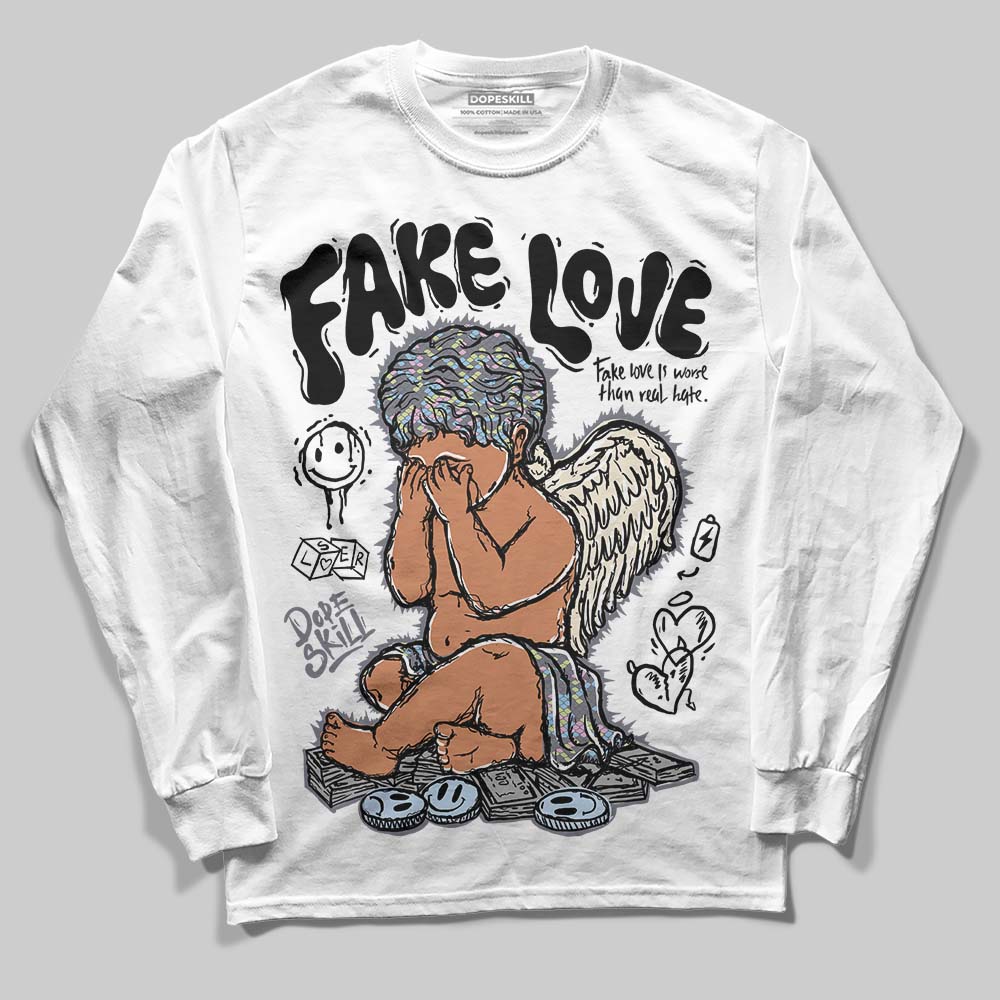 Jordan 11 Low CNY “Year of the Snake” DopeSkill Long Sleeve T-Shirt False Love Graphic Streetwear - White