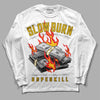 Yellow Sneakers DopeSkill Long Sleeve T-Shirt Slow Burn Graphic Streetwear - White