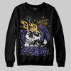 Jordan 4 Retro Lakers DopeSkill Sweatshirt Drip Season Graphic Streetwear - Black