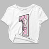 Dunk Low LX Pink Foam DopeSkill Women's Crop Top No.1 Graphic Streetwear - White