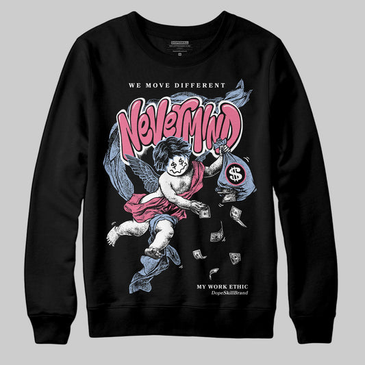 Jordan 3 GS “Cobalt Bliss” DopeSkill Sweatshirt Nevermind Graphic Streetwear - Black