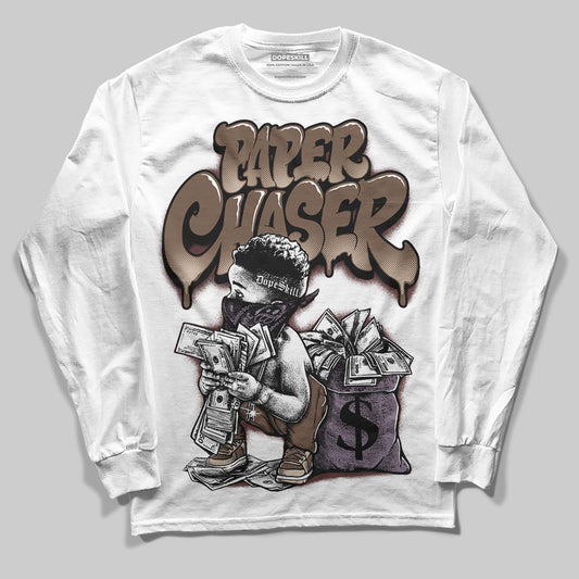 A Ma Maniére x Air Jordan 4 “Dark Mocha” DopeSkill Long Sleeve T-Shirt Paper Chaser Boy Graphic Streetwear - White