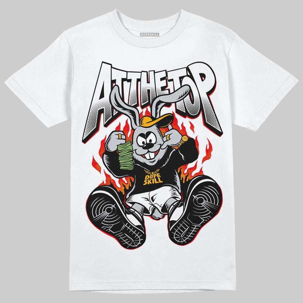 Black and White Sneakers DopeSkill T-Shirt At The Top Graphic Streetwear - White