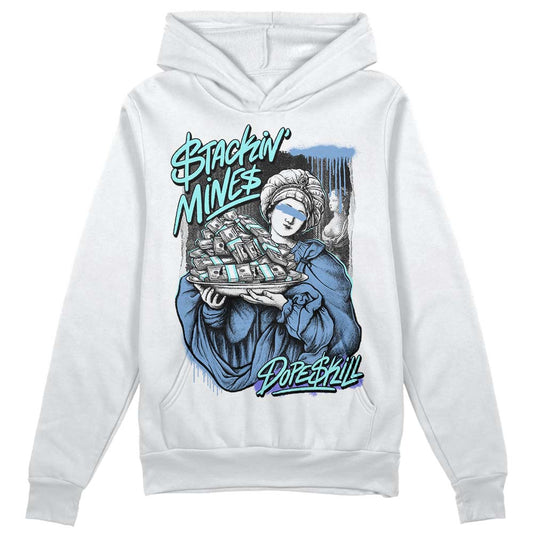 University Blue Sneakers DopeSkill Hoodie Sweatshirt Stackin Mines Graphic Streetwear - White 